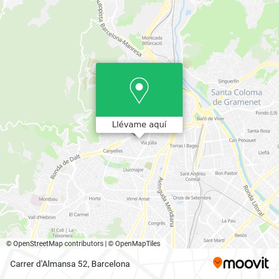 Mapa Carrer d'Almansa 52