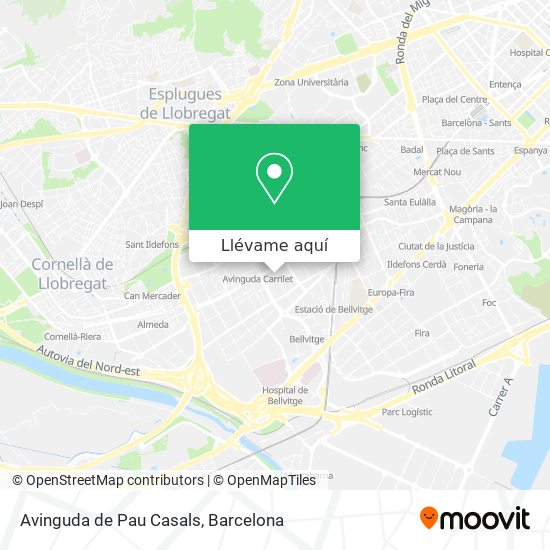 Mapa Avinguda de Pau Casals