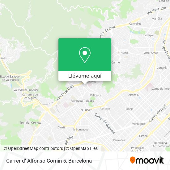 Mapa Carrer d' Alfonso Comin 5