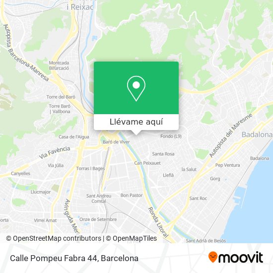 Mapa Calle Pompeu Fabra 44