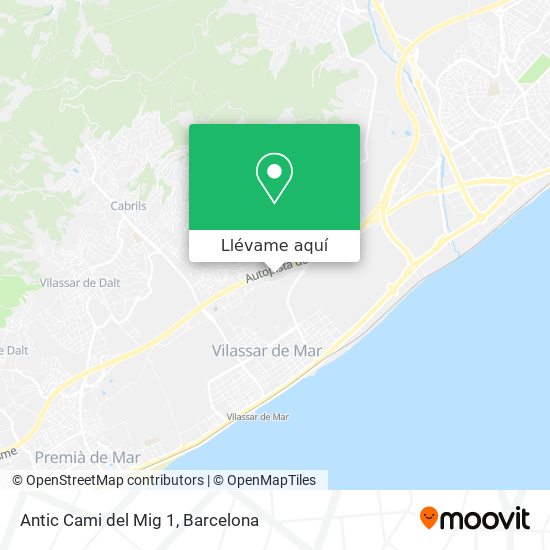 Mapa Antic Cami del Mig 1