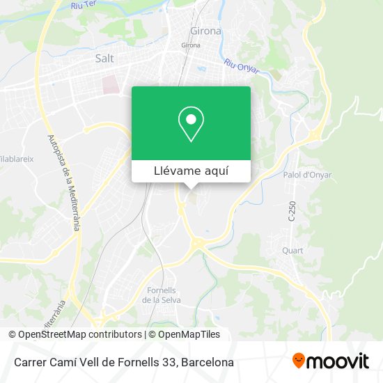 Mapa Carrer Camí Vell de Fornells 33