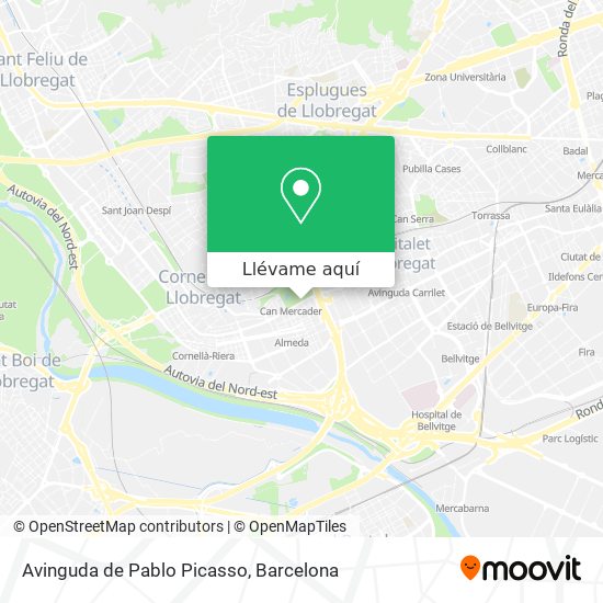 Mapa Avinguda de Pablo Picasso