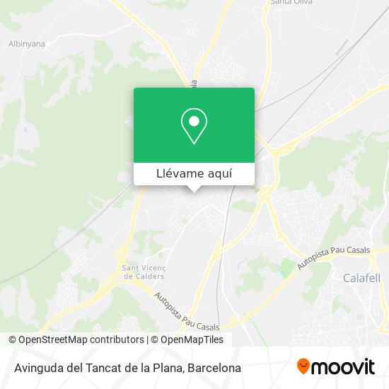 Mapa Avinguda del Tancat de la Plana