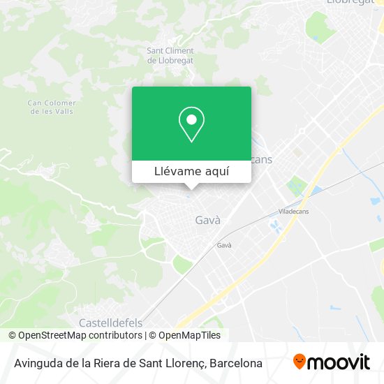 Mapa Avinguda de la Riera de Sant Llorenç