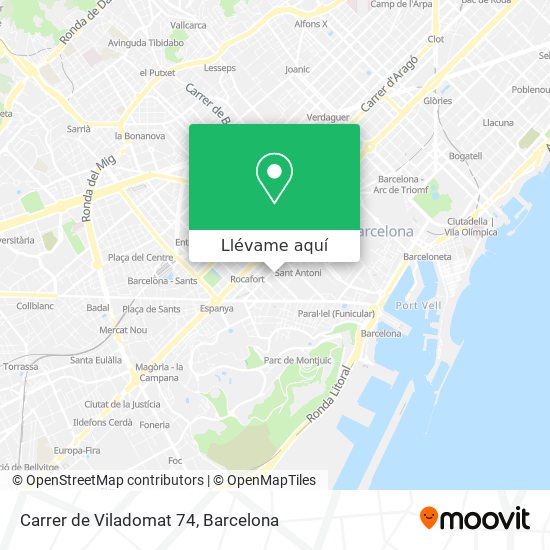 Mapa Carrer de Viladomat 74