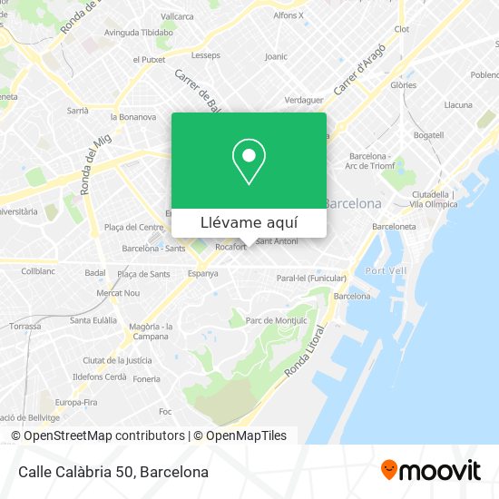 Mapa Calle Calàbria 50