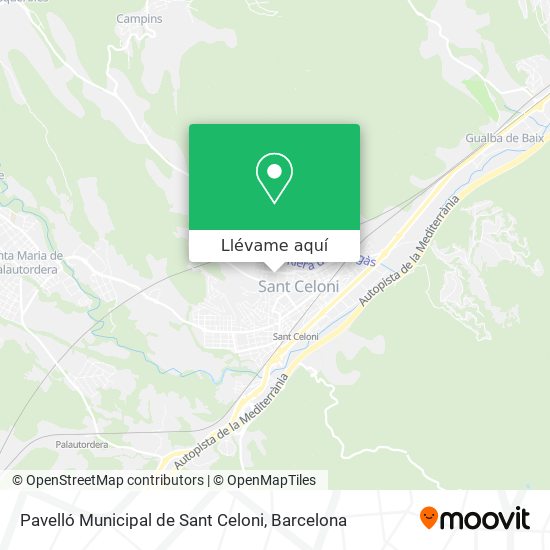 Mapa Pavelló Municipal de Sant Celoni