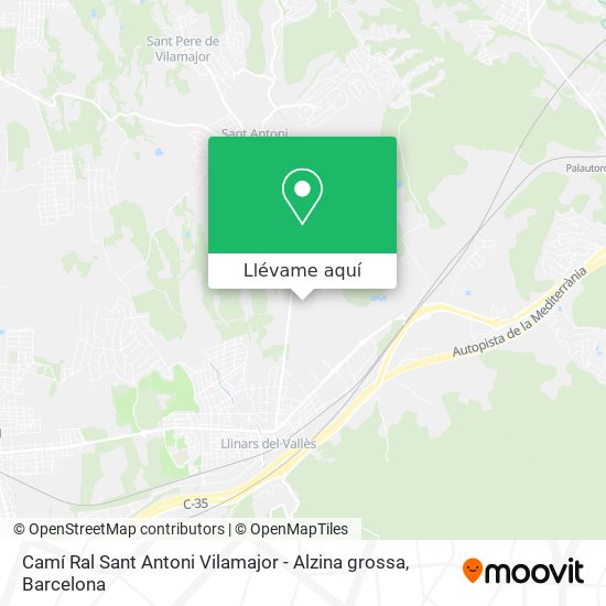 Mapa Camí Ral Sant Antoni Vilamajor - Alzina grossa