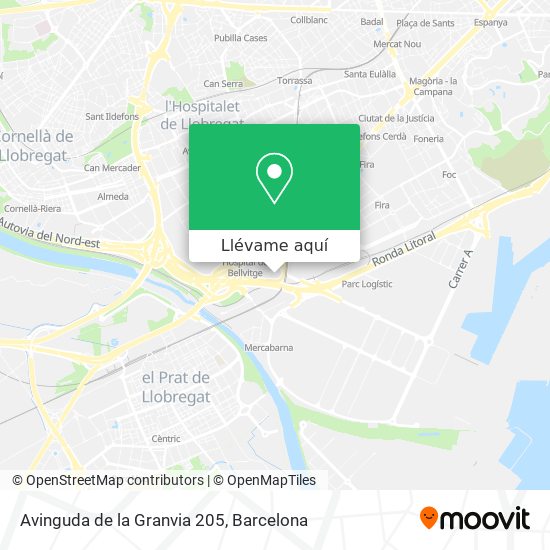 Mapa Avinguda de la Granvia 205