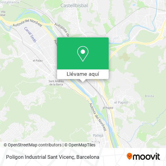 Mapa Polígon Industrial Sant Vicenç