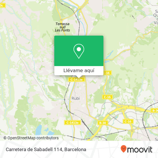 Mapa Carretera de Sabadell 114