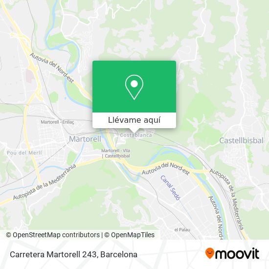 Mapa Carretera Martorell 243