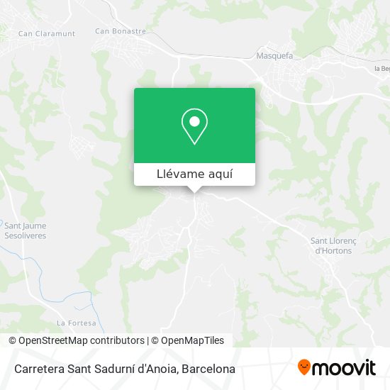 Mapa Carretera Sant Sadurní d'Anoia