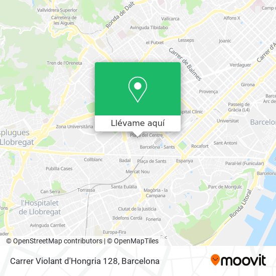 Mapa Carrer Violant d'Hongria 128