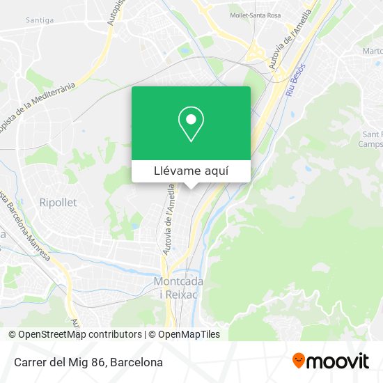 Mapa Carrer del Mig 86