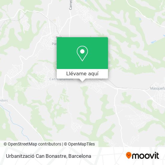 Mapa Urbanització Can Bonastre