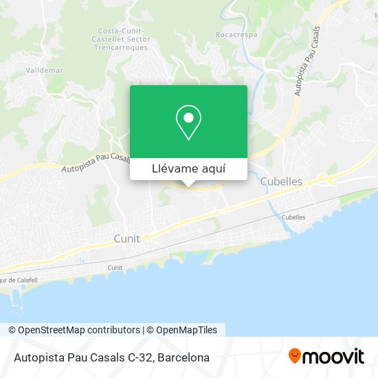 Mapa Autopista Pau Casals C-32