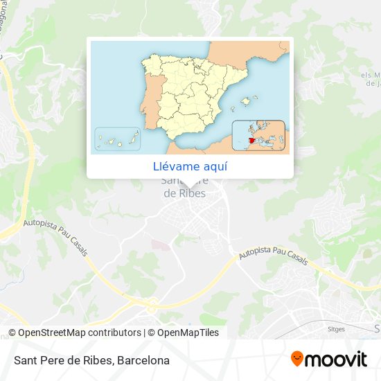 Mapa Sant Pere de Ribes