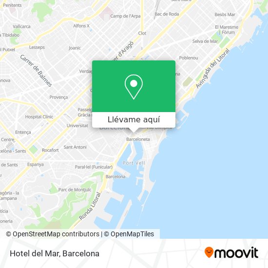 Mapa Hotel del Mar