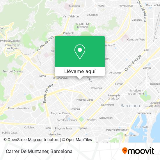 Mapa Carrer De Muntaner