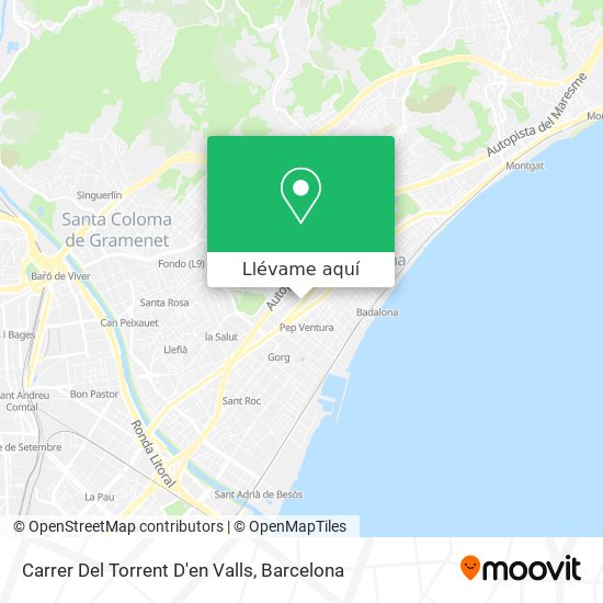 Mapa Carrer Del Torrent D'en Valls