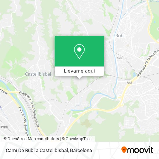 Mapa Camí De Rubí a Castellbisbal