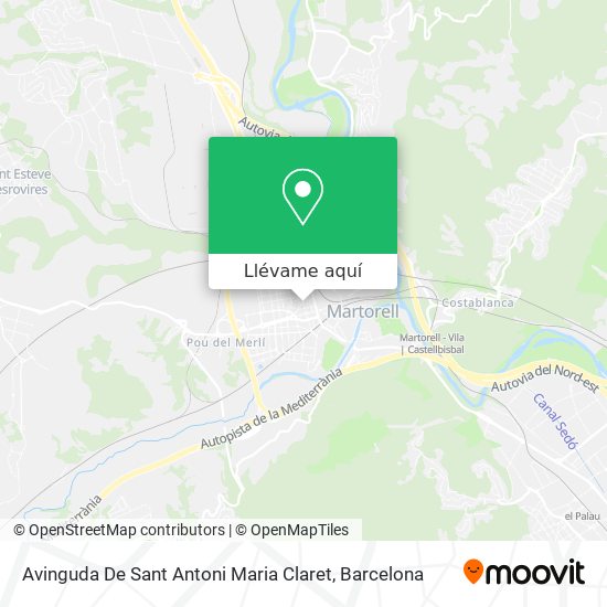 Mapa Avinguda De Sant Antoni Maria Claret