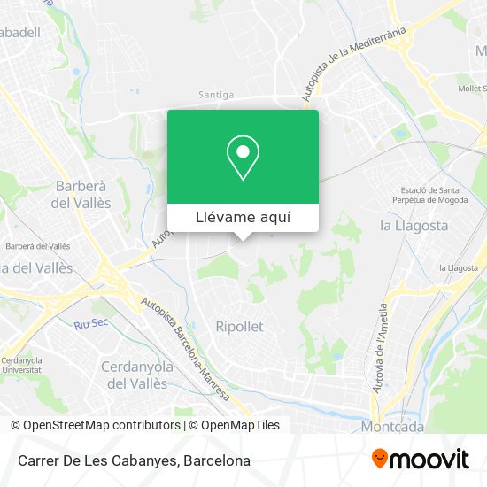 Mapa Carrer De Les Cabanyes