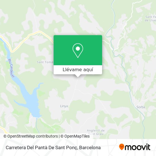 Mapa Carretera Del Pantà De Sant Ponç