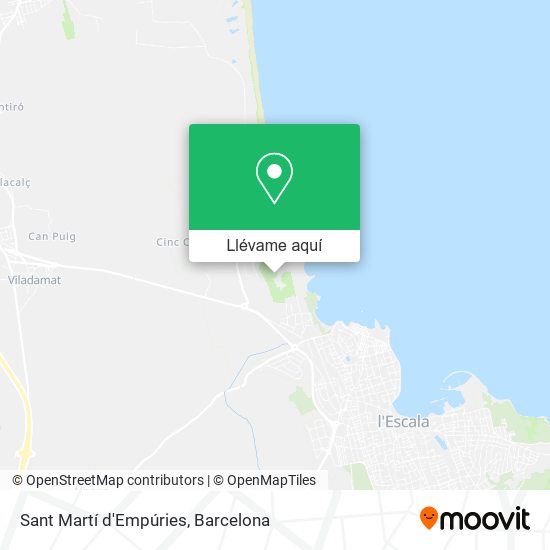 Mapa Sant Martí d'Empúries