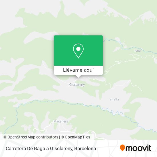 Mapa Carretera De Bagà a Gisclareny