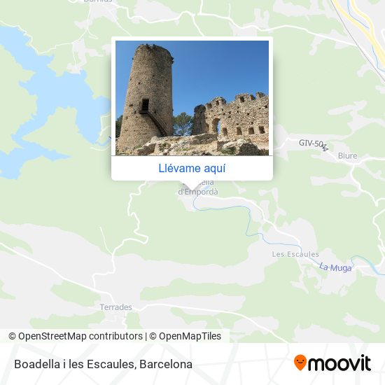 Mapa Boadella i les Escaules