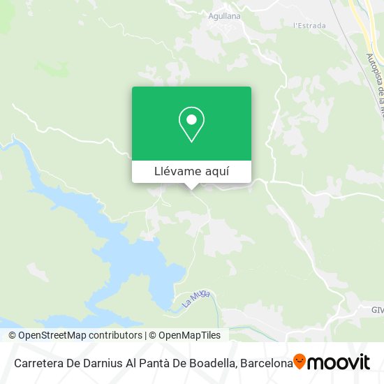 Mapa Carretera De Darnius Al Pantà De Boadella