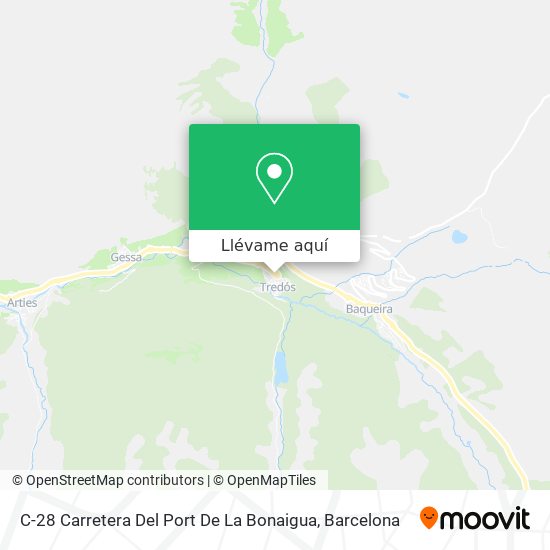 Mapa C-28 Carretera Del Port De La Bonaigua