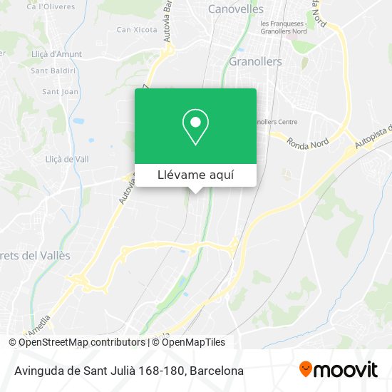 Mapa Avinguda de Sant Julià 168-180