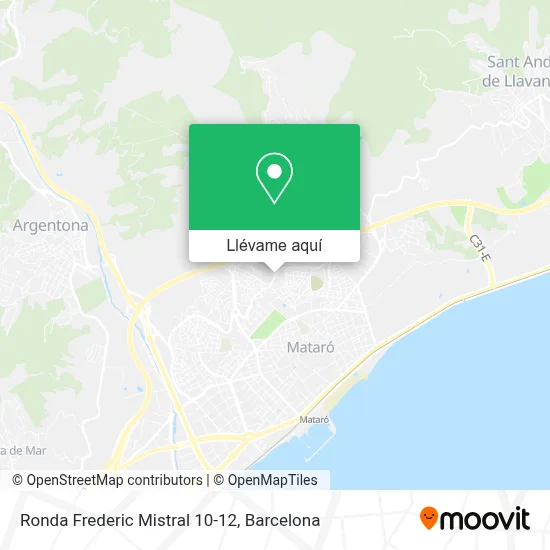 Mapa Ronda Frederic Mistral 10-12