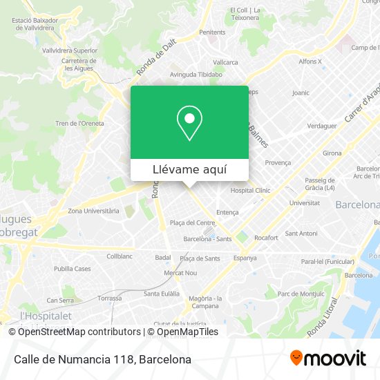 Mapa Calle de Numancia 118