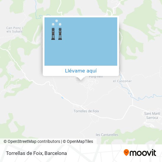 Mapa Torrellas de Foix