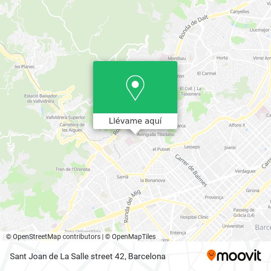 Mapa Sant Joan de La Salle street 42