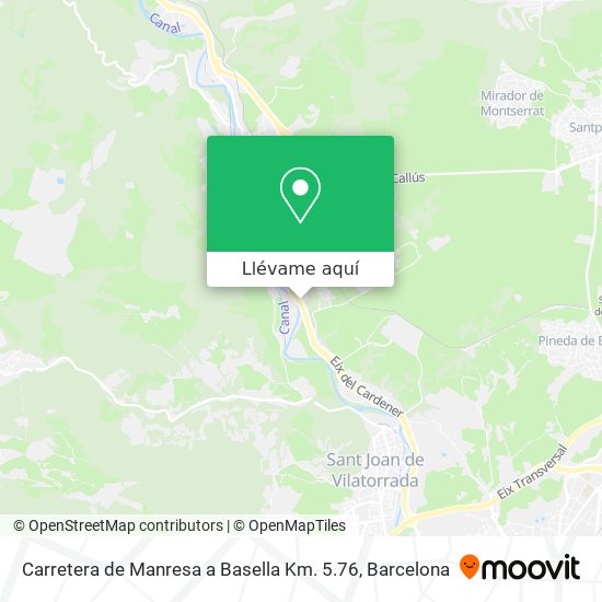 Mapa Carretera de Manresa a Basella Km. 5.76