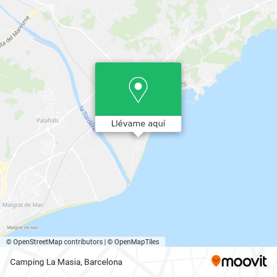 Mapa Camping La Masia
