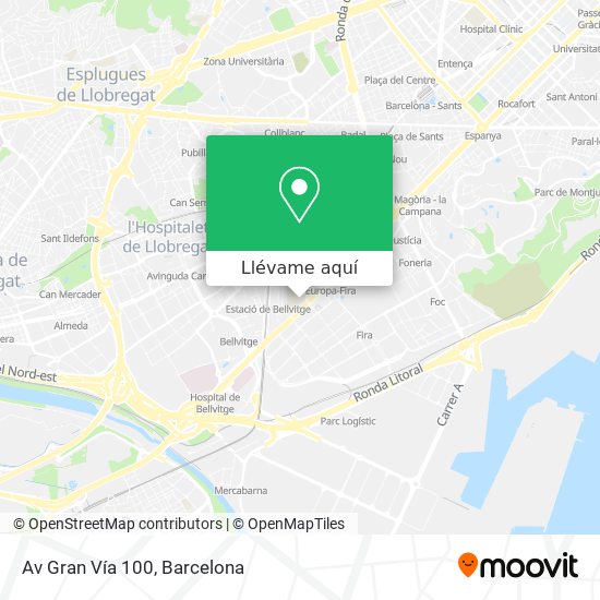 Mapa Av Gran Vía 100