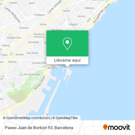 Mapa Paseo Juan de Borbón 93