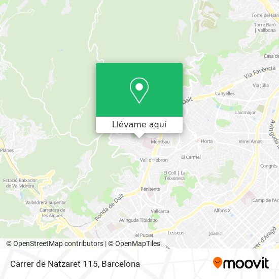 Mapa Carrer de Natzaret 115