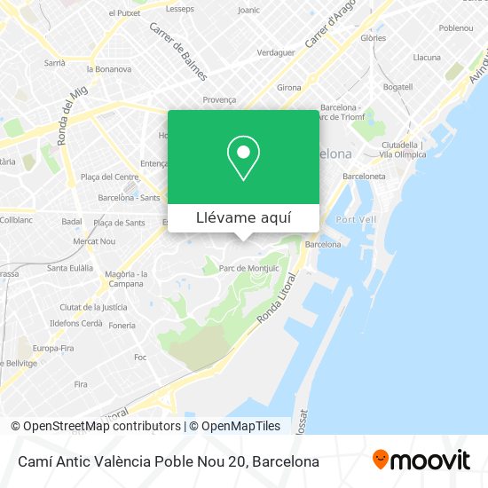 Mapa Camí Antic València Poble Nou 20