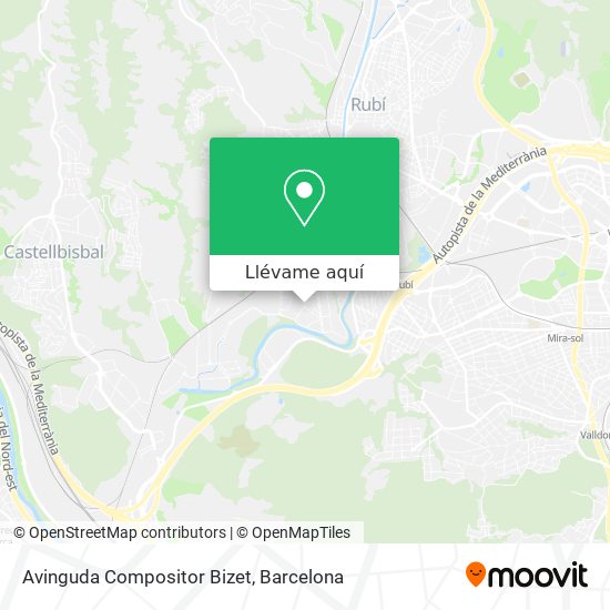 Mapa Avinguda Compositor Bizet