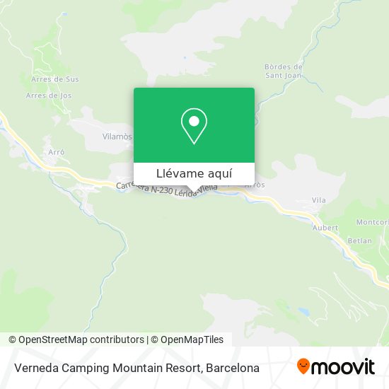 Mapa Verneda Camping Mountain Resort