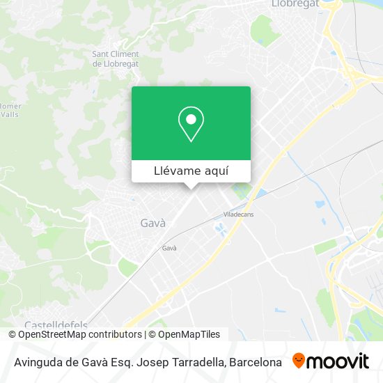 Mapa Avinguda de Gavà Esq. Josep Tarradella