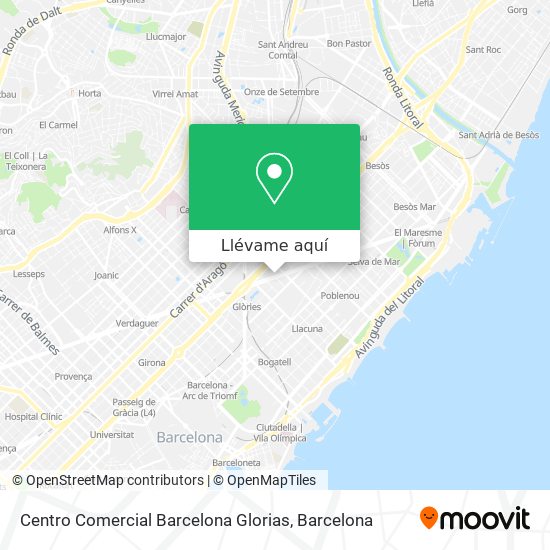 Mapa Centro Comercial Barcelona Glorias